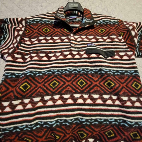 Patagonia Synchilla Snap-T Cinder RED Mens Large - Picture 5 of 6